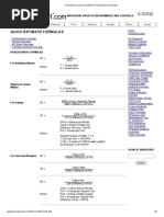 Quick Estimate Formulas: Industrial Process Instruments and Controls