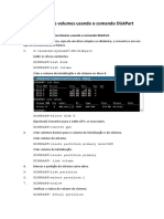 Criando discos e volumes usando o comando DiskPart.docx