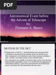 Astronomical Event Before The Advent of Telescope