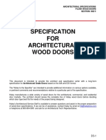 Specification FOR Architectural Wood Doors
