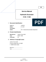 Service Manual Hydraulic Excavator: 1 Document Identification