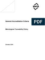 General Accreditation Criteria: Metrological Traceability Policy