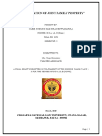 "Classification of Joint Family Property": Chanakya National Law University, Nyaya Nagar, MITHAPUR, PATNA - 800001