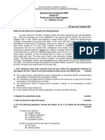 Examenul de Bacalaureat 2008 Proba E/F Proba Scris La Limba Englez L1 - Intensiv 3-4 Ore