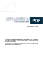 Protocolo Actuacion Casos Covid-19 en Centros Educativos CM