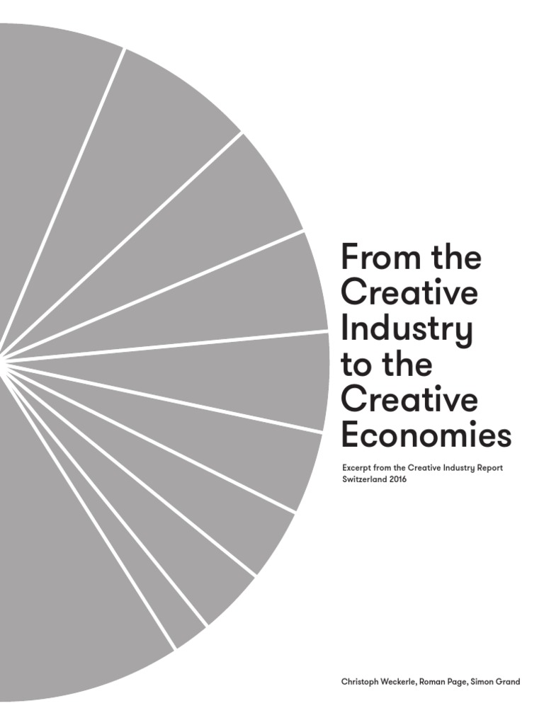 Swiss Creative Economies Report 2016 | PDF | Innovation | Entrepreneurship