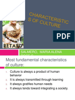 Characteristics and Functions of Culture