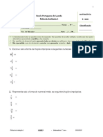 1ª Ficha 5º Ano 3ª VCSeletivas