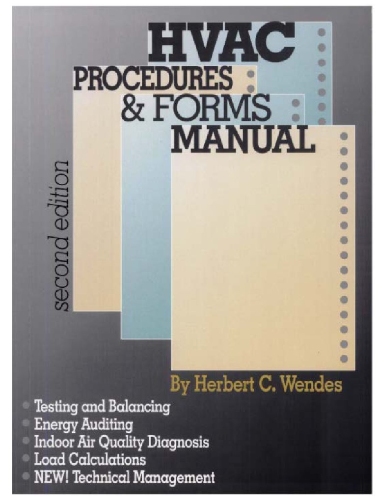 HVAC Procedures and Forms Manual | PDF | Duct (Flow) | Electric Motor