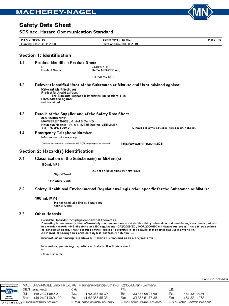 Jones Reagent Safety Data Sheet | PDF | Prevention | Chemistry