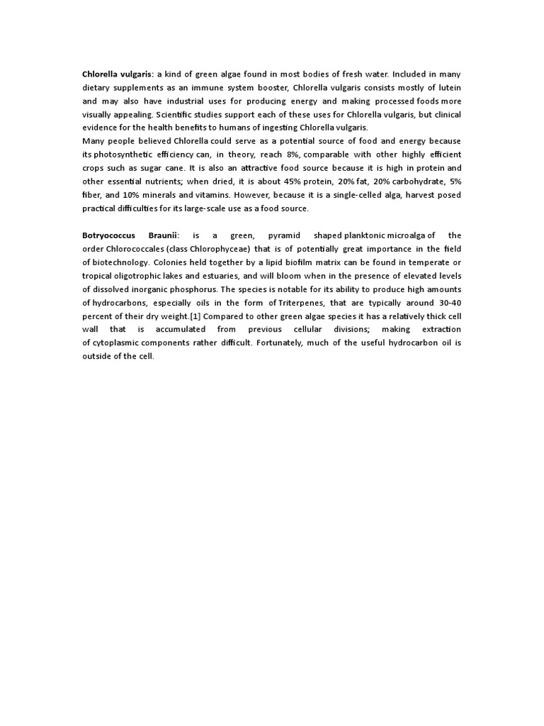 Algae Sample | PDF