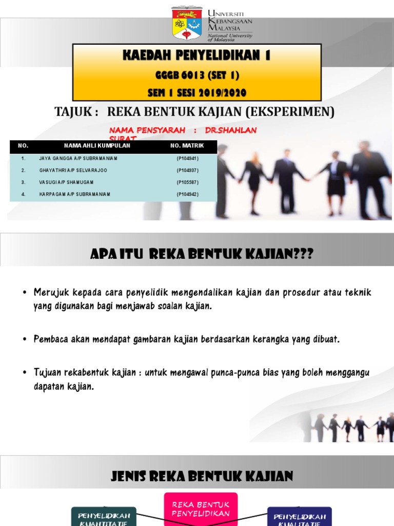 Pdf Rekabentuk Eksperimen