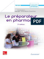 Le Preparateur en Pharmacie 2 Ed Collection Guide Theorique Et Pratique - Sommaire