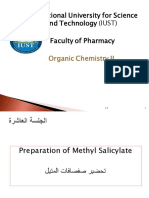 Preparation of Methyl Salicylate