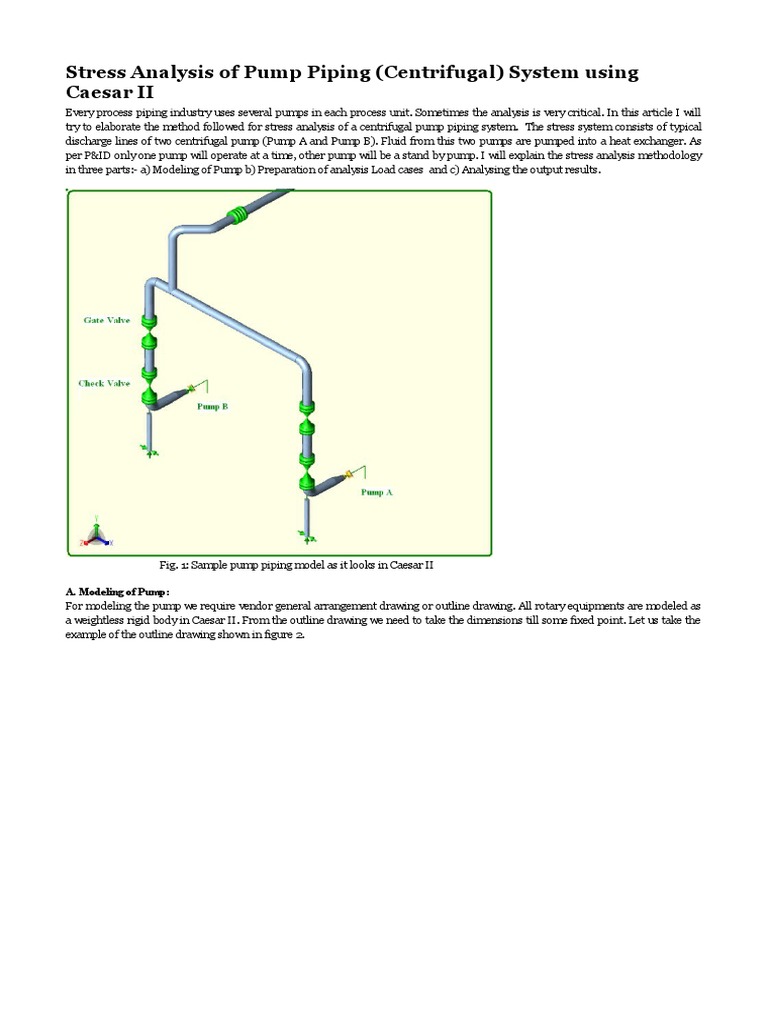 Pump Piping Stress Analysis in Caesar II | PDF | Pump | Pipe (Fluid ...