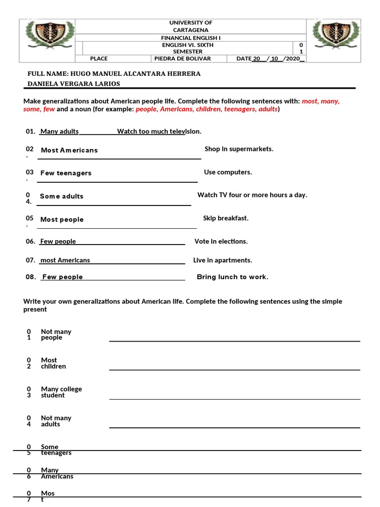 Actividad de Aprendizaje. 1 Ingles | PDF