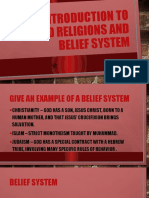 Defintion of Terms World Religions Day 1