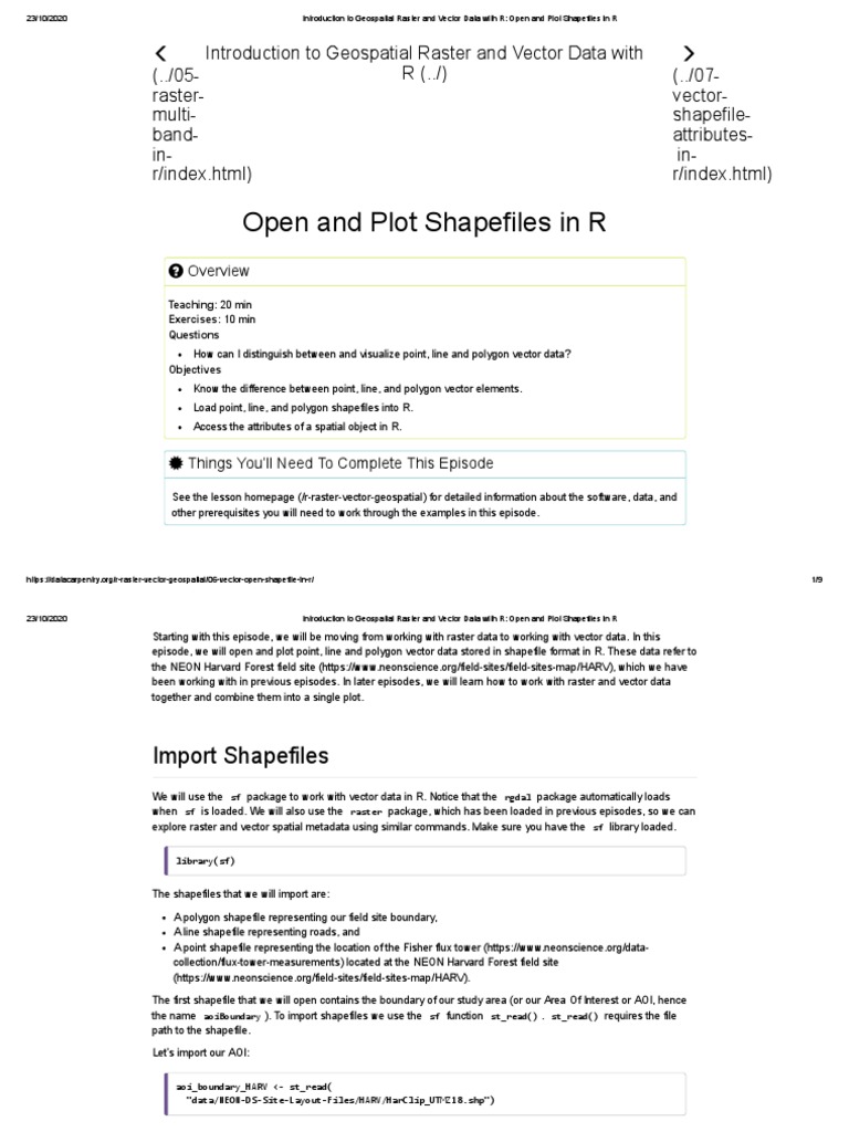 Open and Plot Shapefiles in R | PDF | Computer Data | Computing
