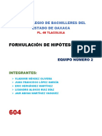 Formulacion de Hipotesis