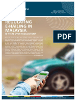 Regulating E-hailing in Malaysia - Over-regulation Debate