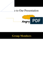 Welcome To Our Presentation: Angry Birds
