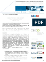 Consecuencias Sociales Que Produce El Incremento Del Consumo de Alcohol en Adolescentes - Pérez de Corcho Rodríguez - MediCiego