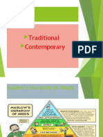 Motivation Theory: Traditional Contemporary