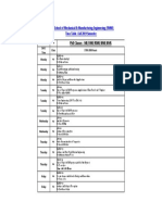 NUST School of Mechanical & Manufacturing Engineering (SMME) Time Table - Fall 2019 Semester