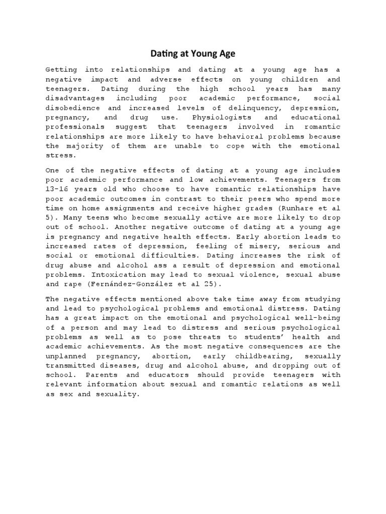 Dating At Young Age Pdf