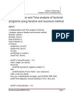 Factorial Program Using Iterative and Recursive Method