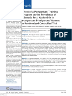 Effect of A Postpartum Training Program On Prevale PDF