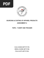 Sourcing & Costing of Apparel Products Assignment-2