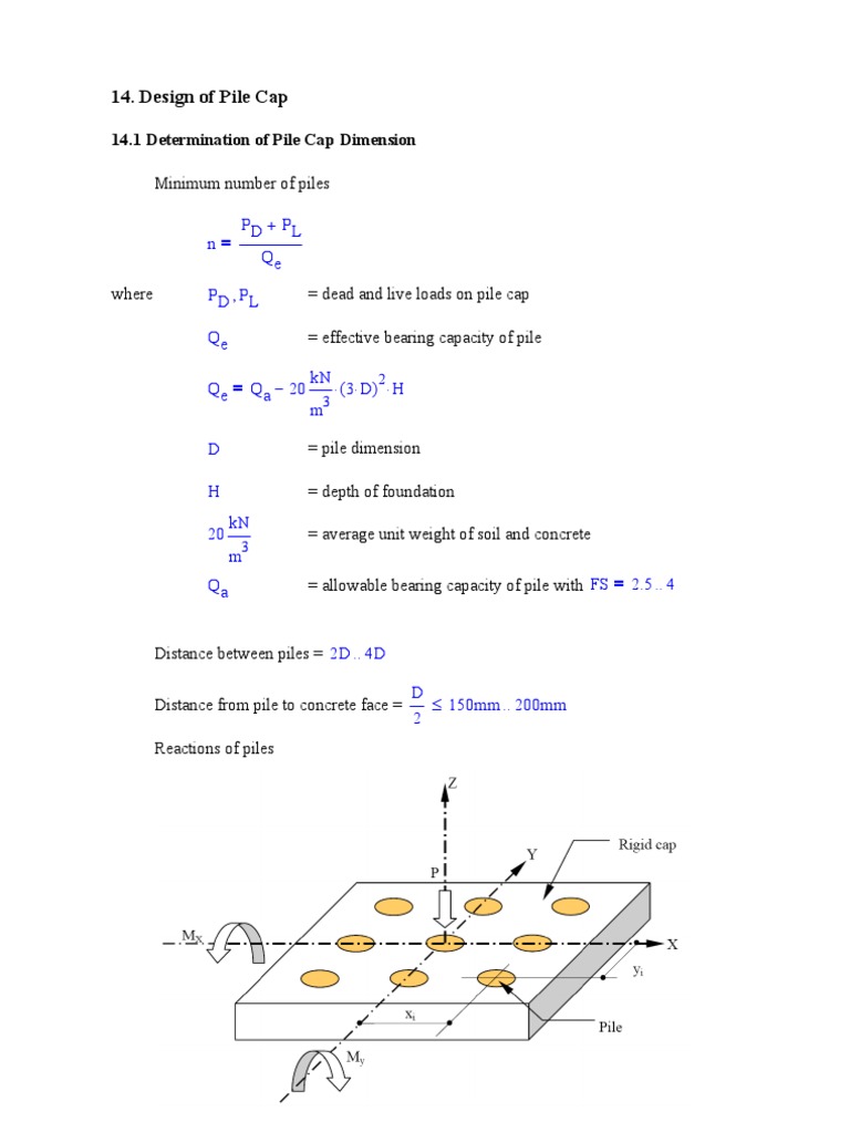 Pile Cap Design and Calculation Guide | PDF | Deep Foundation | Beam ...