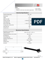 Cavity Power Splitter: Electrical Specifications