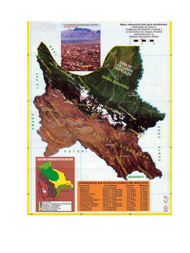 Mapa Orográfico Cochabamba Pdf