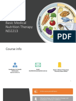 Introduction To Basic Medical Nutrition Therapy 2020 - 2021