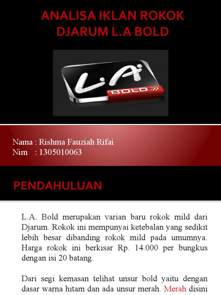 Analisa Iklan Rokok Djarum L.A. Bold | PDF | Gaya Hidup