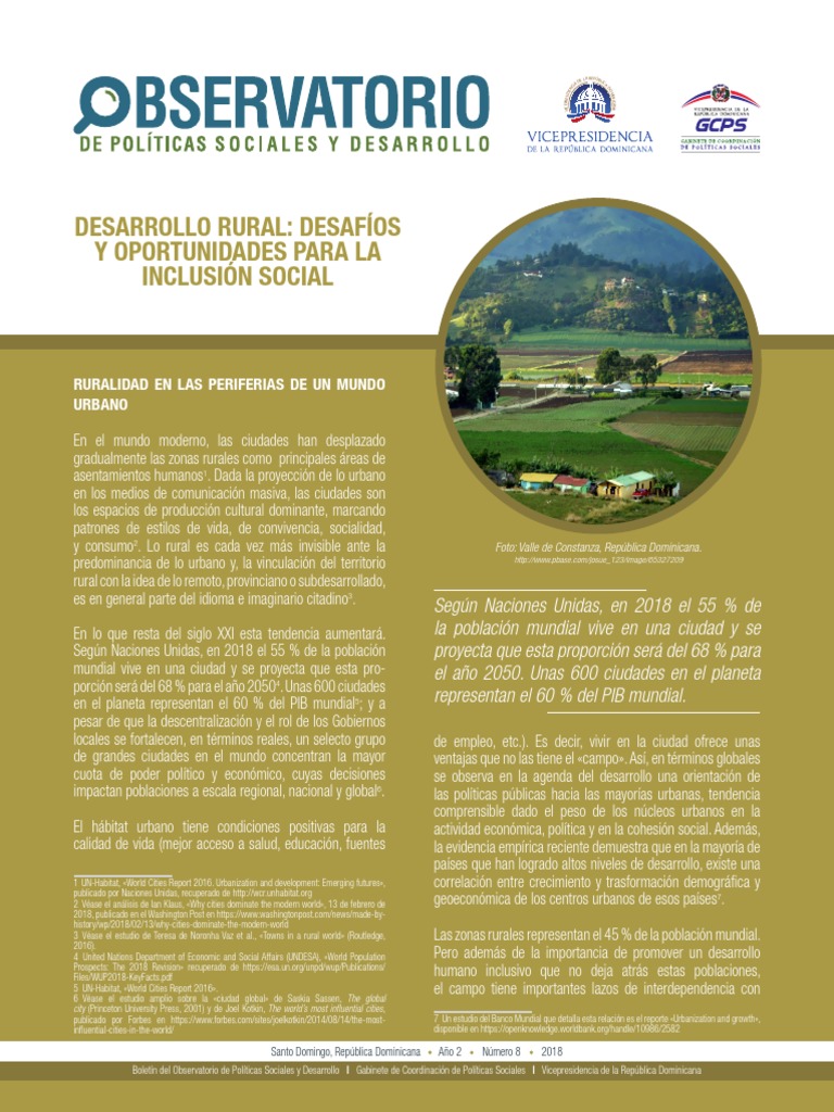 Desafíos del Desarrollo Rural en RD | PDF | República Dominicana | Área ...