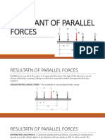 Calculating Resultant of Parallel Forces