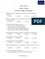 Galaxy: Class IV Chapter 1: Numbers Worksheet - Multiple Choice Questions