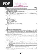 Sample Paper 1 (Solved) : Class Xii Informatics Practices (New)