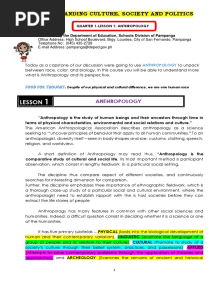 UCSP Grade 12 Reviewer and Lecture