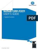Bizhub c281 c221 - Applied Functions - en - 2 1 0 PDF