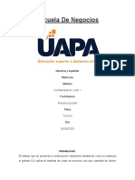 Contabilidad de costos: Ejercicios de la empresa El Palmar S.A