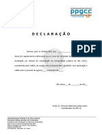 Modelo Declaracao Alunos Regulares - Mestrado