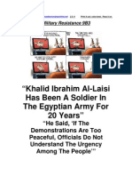 Khalid Ibrahim Al-Laisi Has Been A Soldier in The Egyptian Army For 20 Years