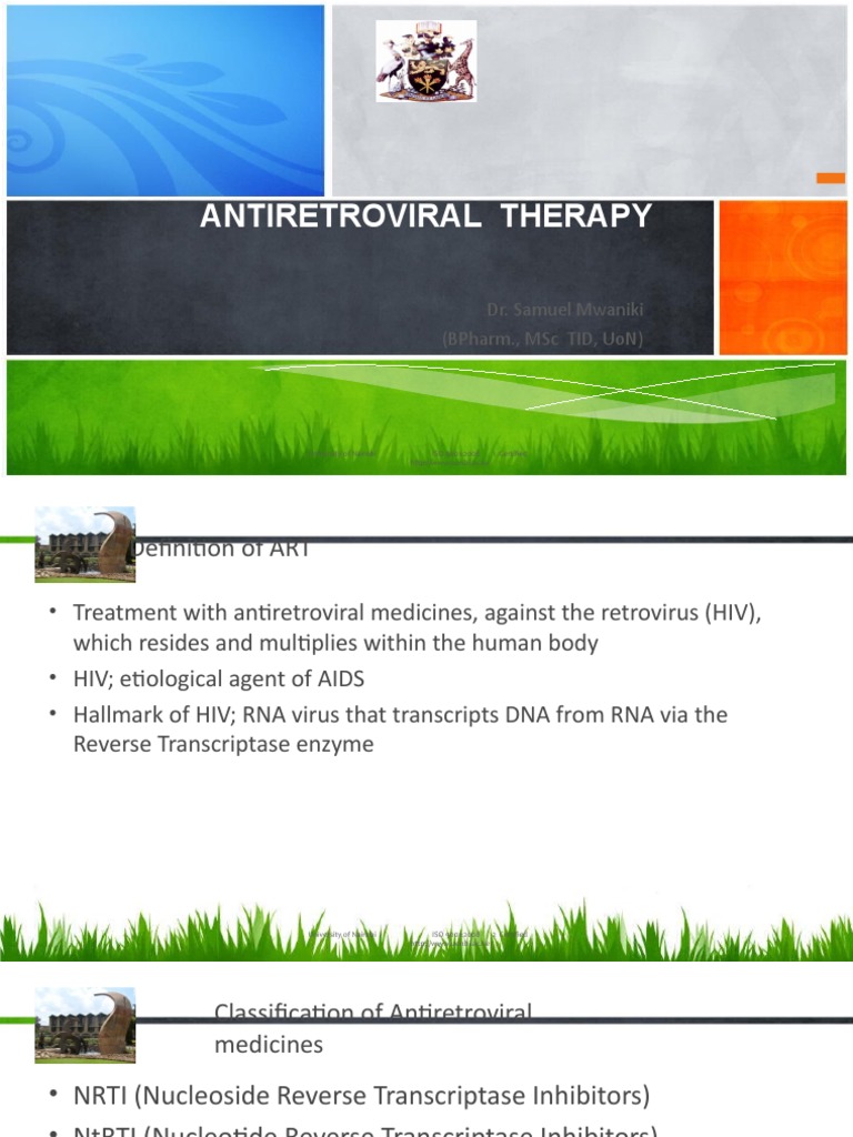 A Comprehensive Overview of Antiretroviral Therapy: Classification ...