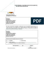 Declaración de Pérdida o Robo - Formulario Pérdida