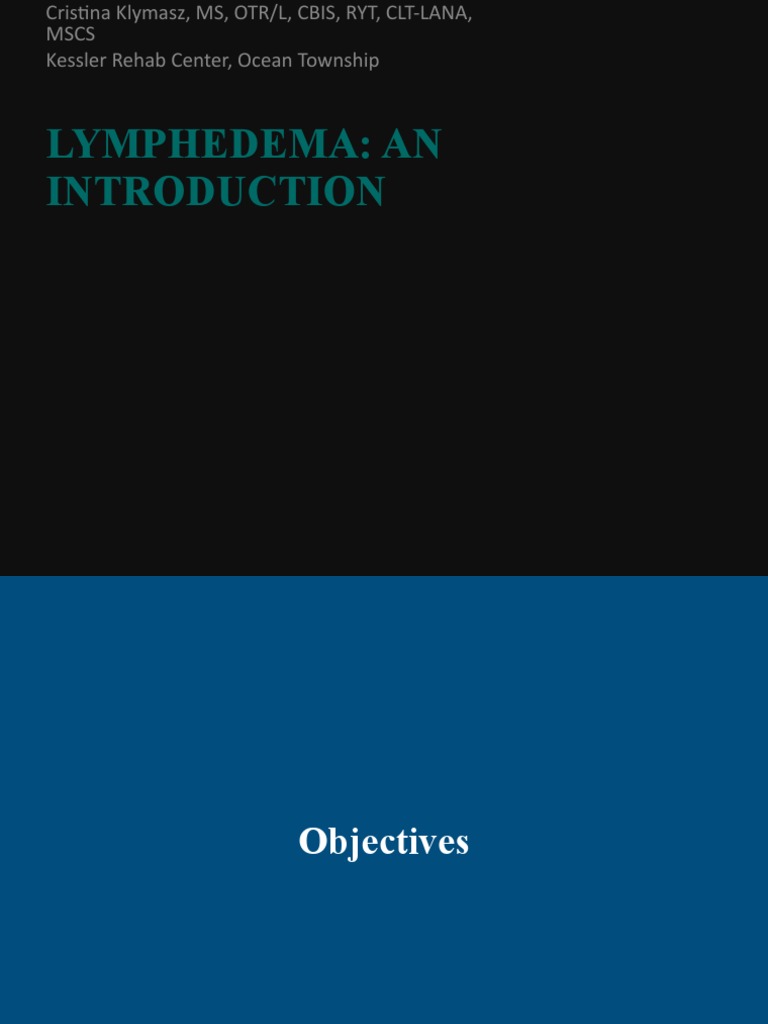 Lymphedema Lecture Powerpoint Key Pdf Lymphatic System Edema