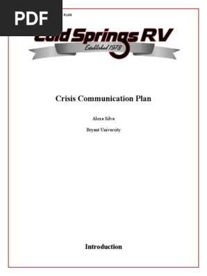 crisis communication plan